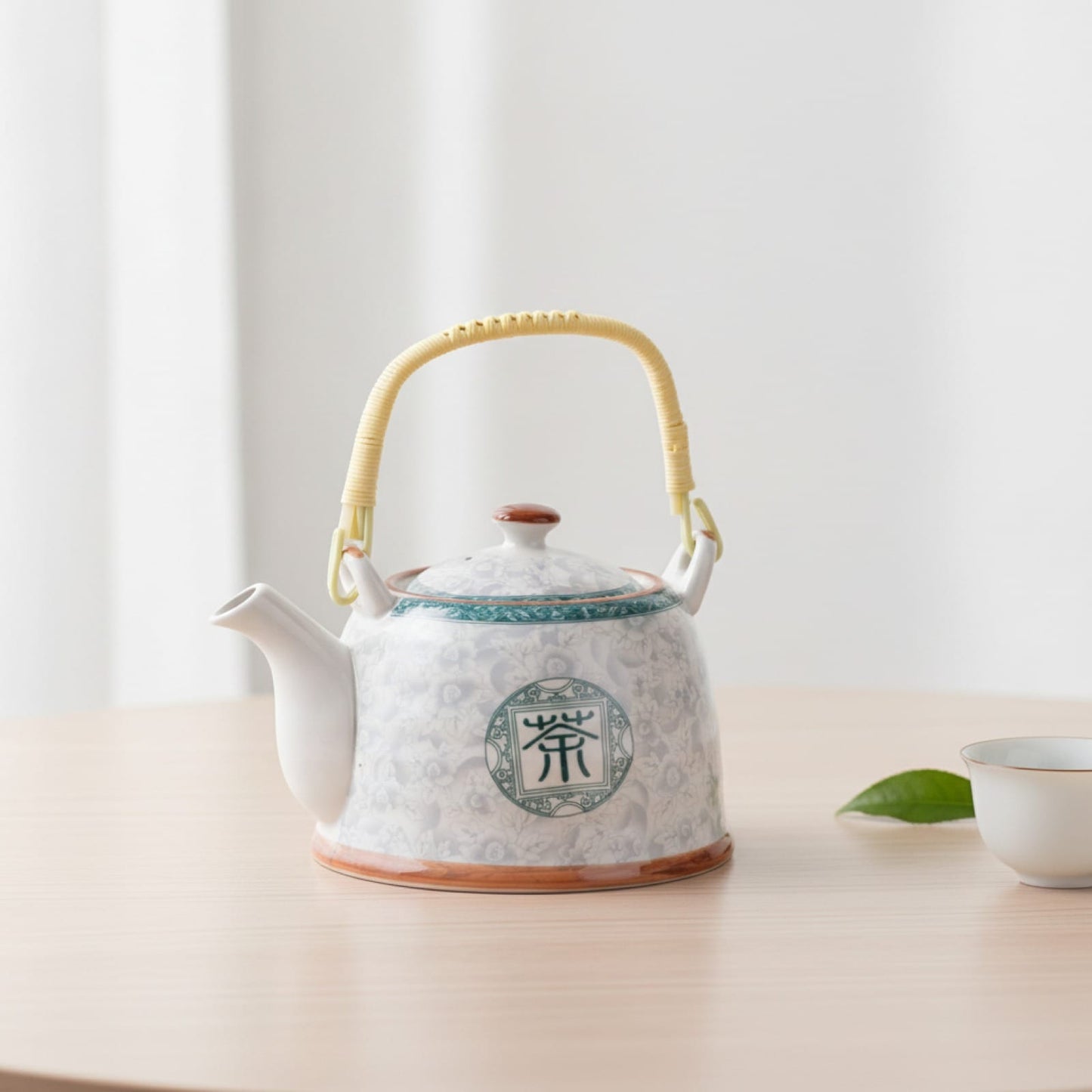Théière Théière Chinoise en Porcelaine - Motif Calligraphie Élégante