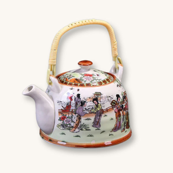Théière chinoise en porcelaine traditionnelle 