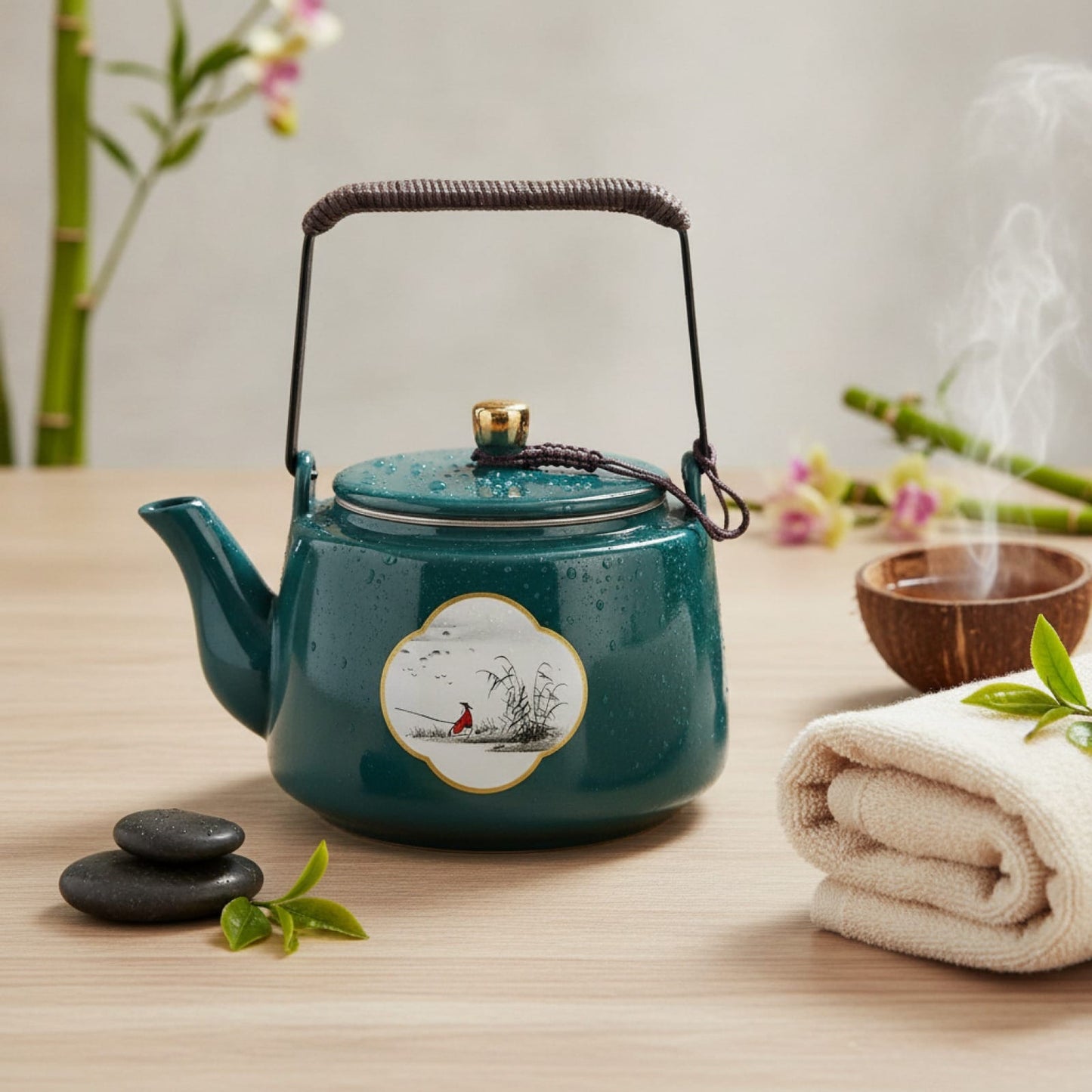 Théière Théière Chinoise Noire en Céramique - Élégance et Tradition pour vos Infusions