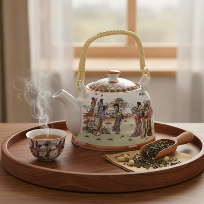 Théière Théière Chinoise Traditionnelle en Porcelaine - Élégance et Authenticité