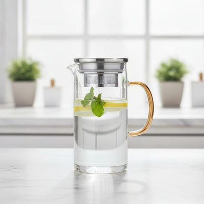 Théière Théière d'été filtrante en verre borosilicaté