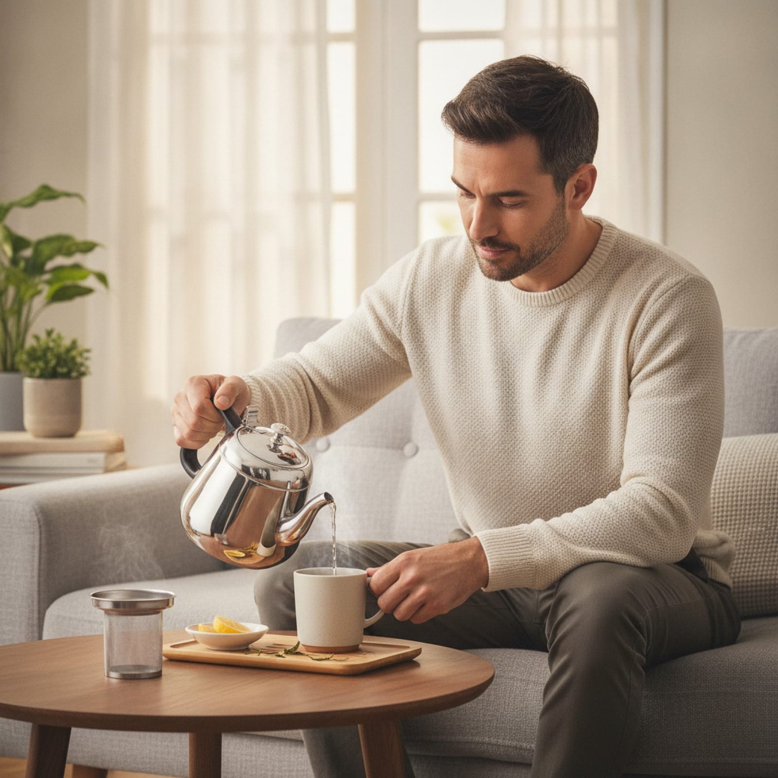 Théière Théière Design Moderne en Inox - Élégance et Raffinement au Quotidien