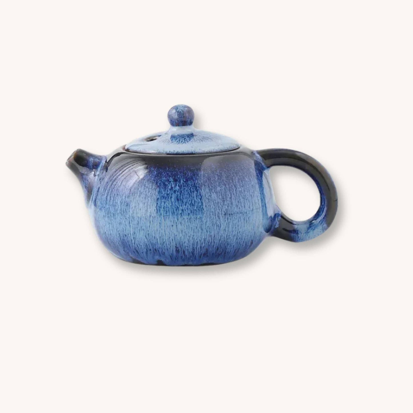 Théière en céramique – Finition artisanale | Saphir Flammé Tea-Pot-World