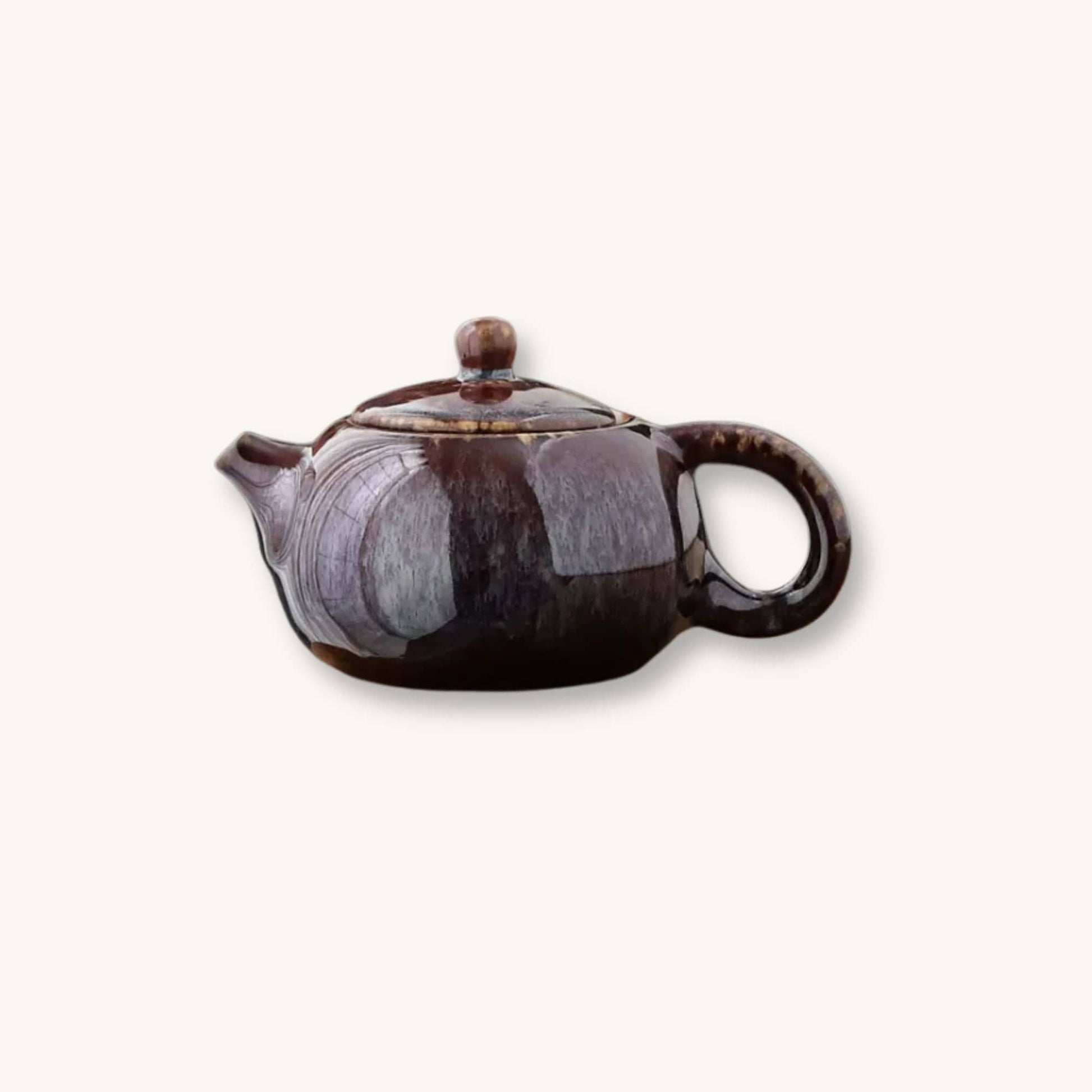 Théière en céramique – Finition artisanale | Saphir Flammé Tea-Pot-World