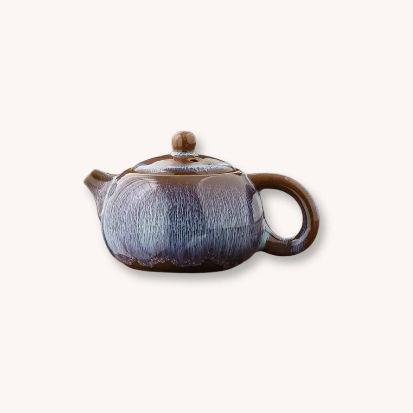 Théière en céramique – Finition artisanale | Saphir Flammé Tea-Pot-World
