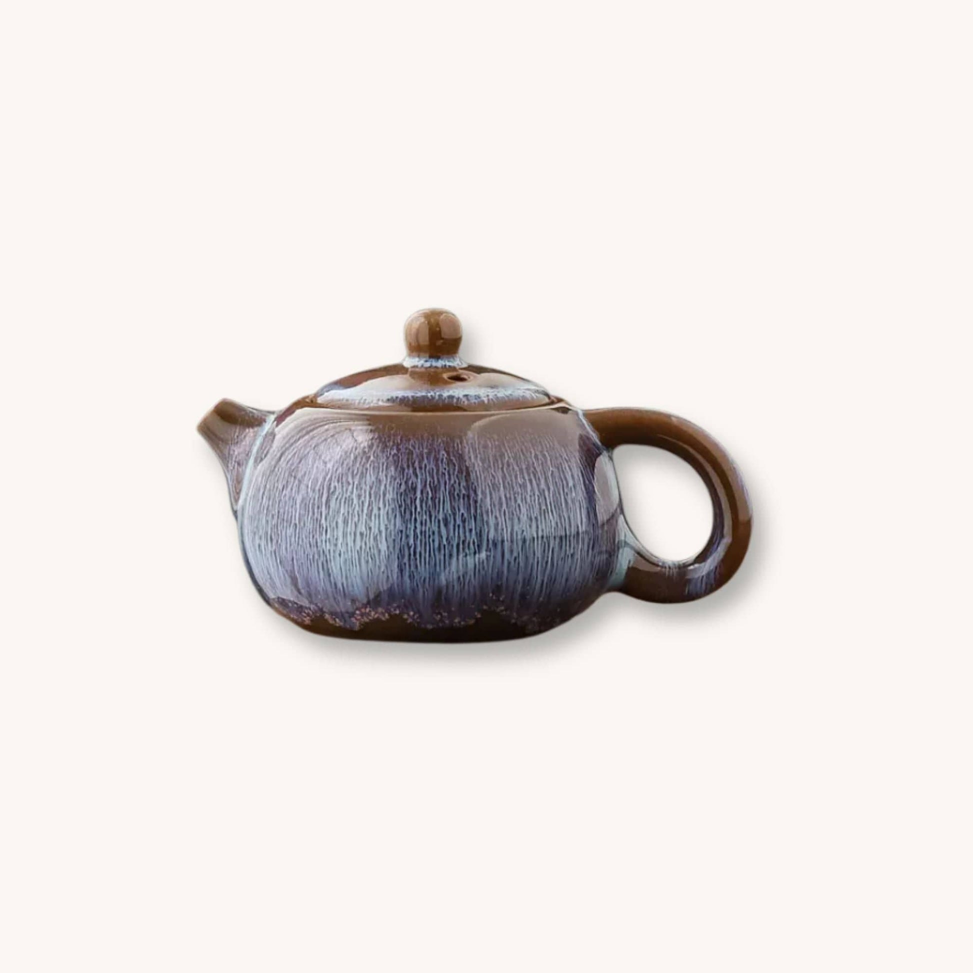 Théière en céramique – Finition artisanale | Saphir Flammé Tea-Pot-World