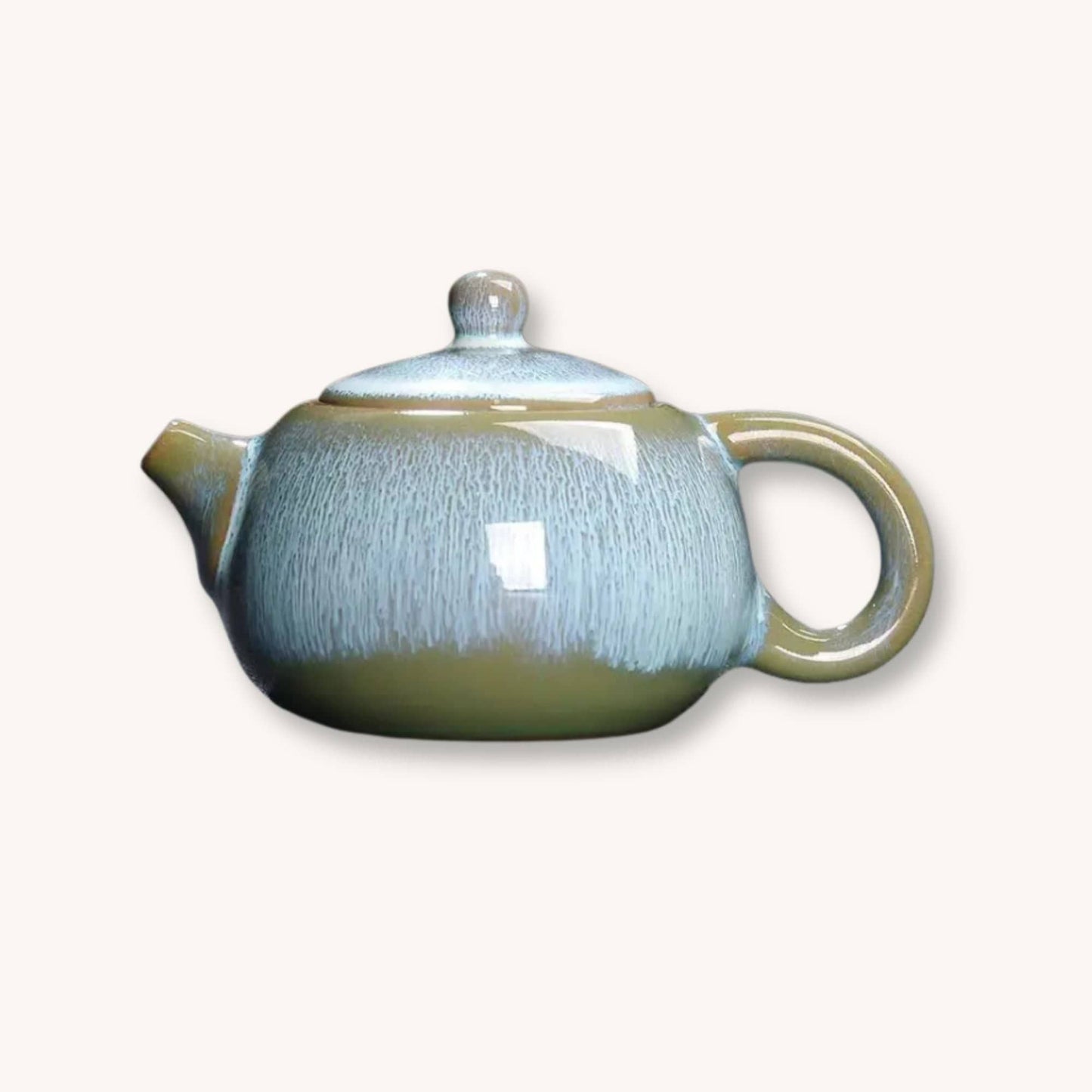 Théière en céramique – Finition artisanale | Saphir Flammé Tea-Pot-World