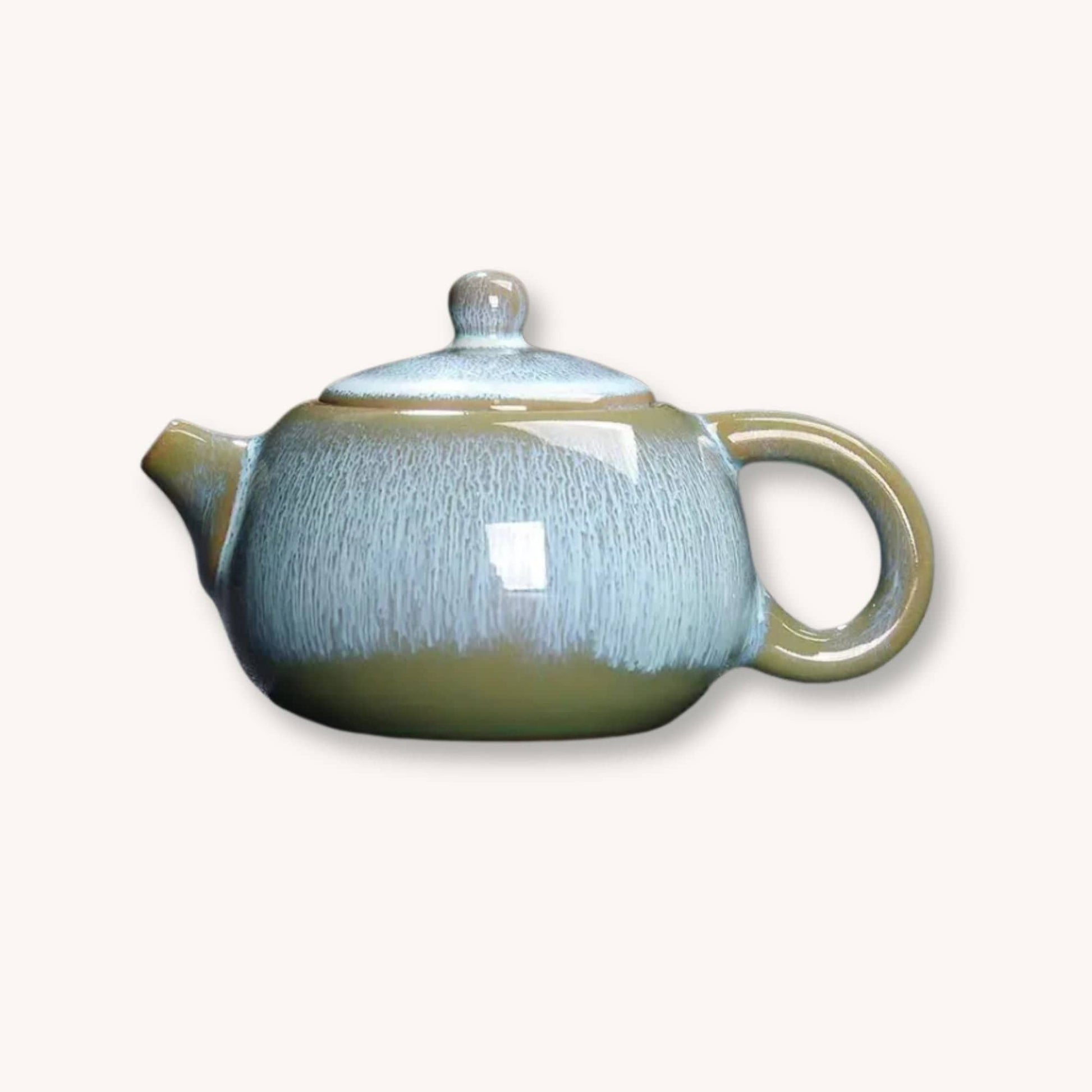 Théière en céramique – Finition artisanale | Saphir Flammé Tea-Pot-World