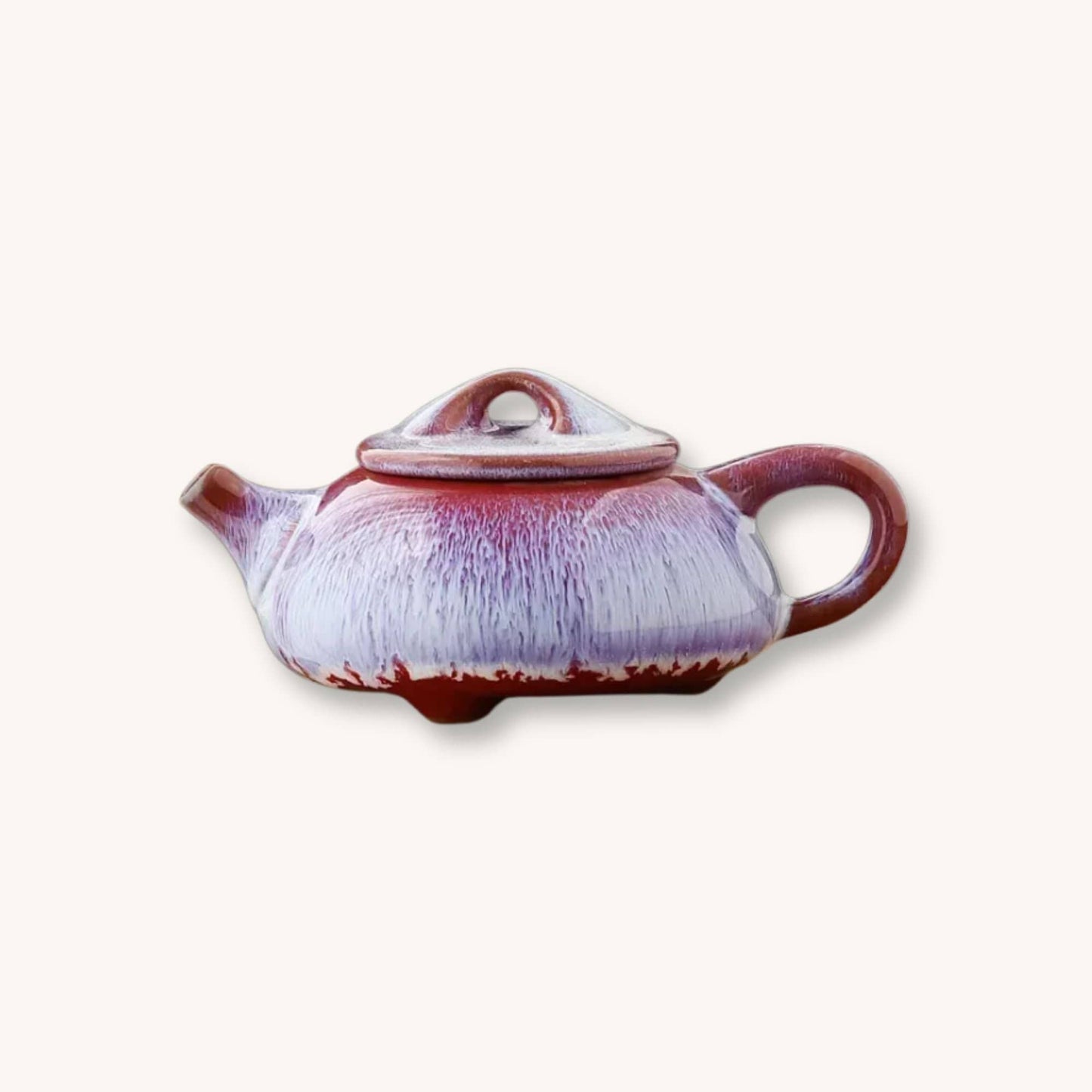 Théière en céramique – Finition artisanale | Saphir Flammé Tea-Pot-World