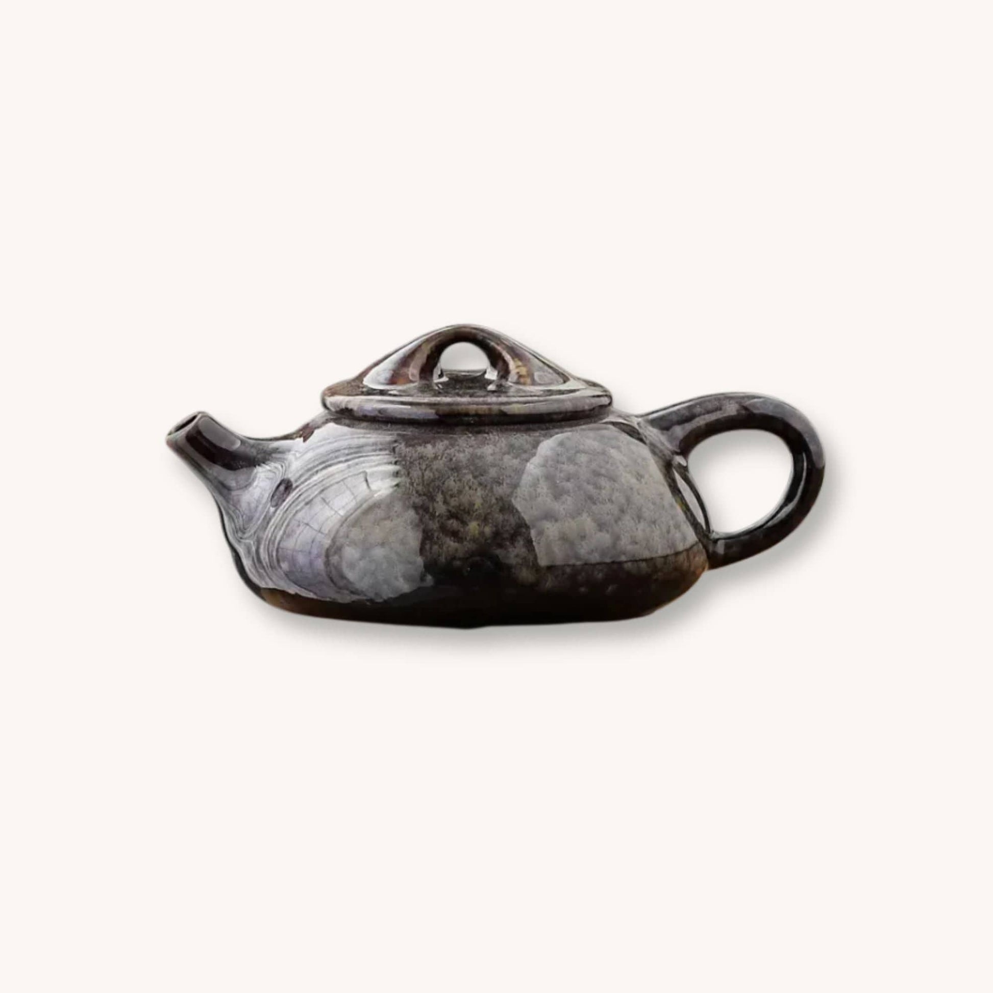 Théière en céramique – Finition artisanale | Saphir Flammé Tea-Pot-World