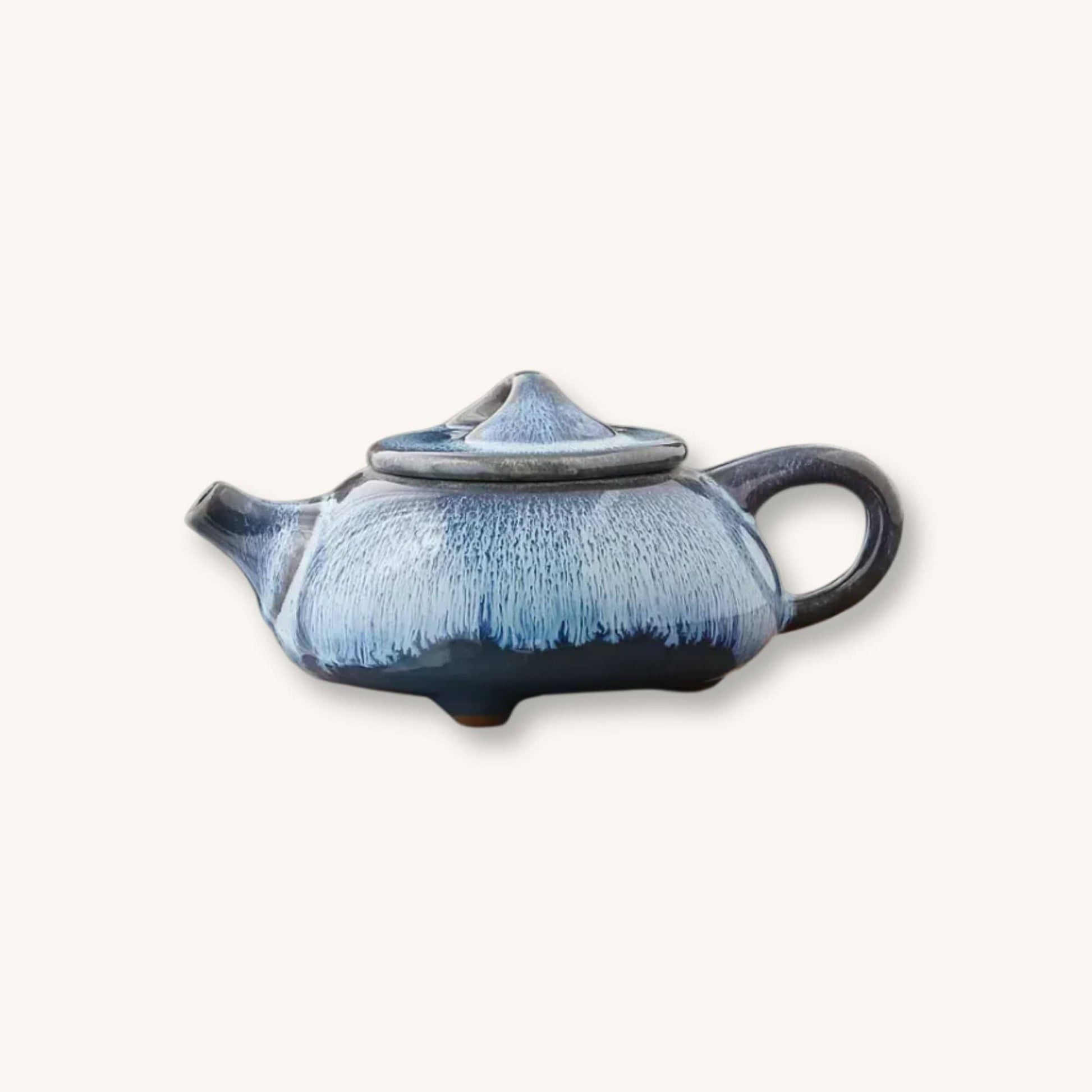 Théière en céramique – Finition artisanale | Saphir Flammé Tea-Pot-World