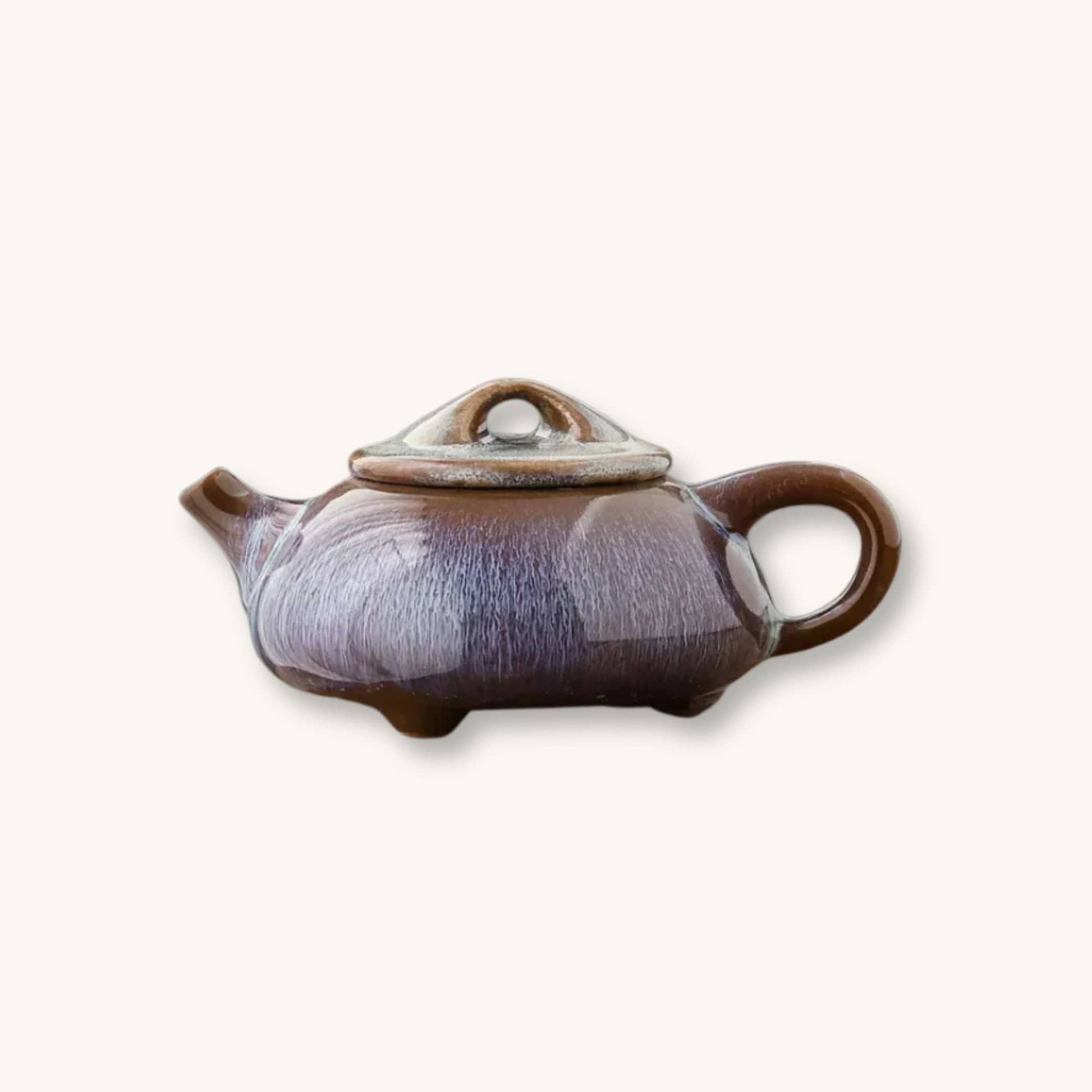 Théière en céramique – Finition artisanale | Saphir Flammé Tea-Pot-World