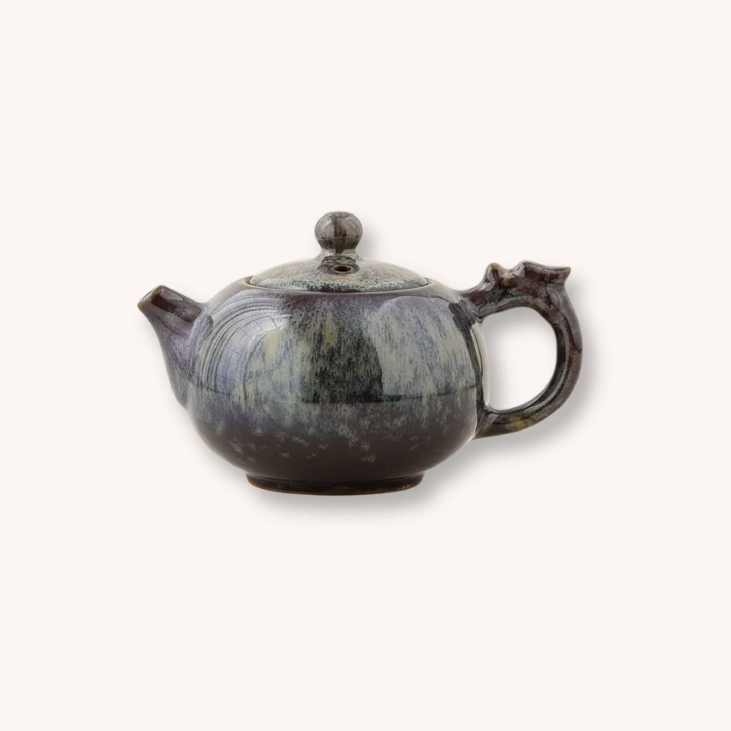 Théière en céramique – Finition artisanale | Saphir Flammé Tea-Pot-World