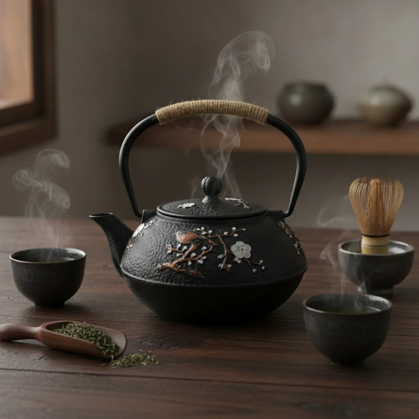 Théière Théière en fonte japonaise | Fleur de Nuit