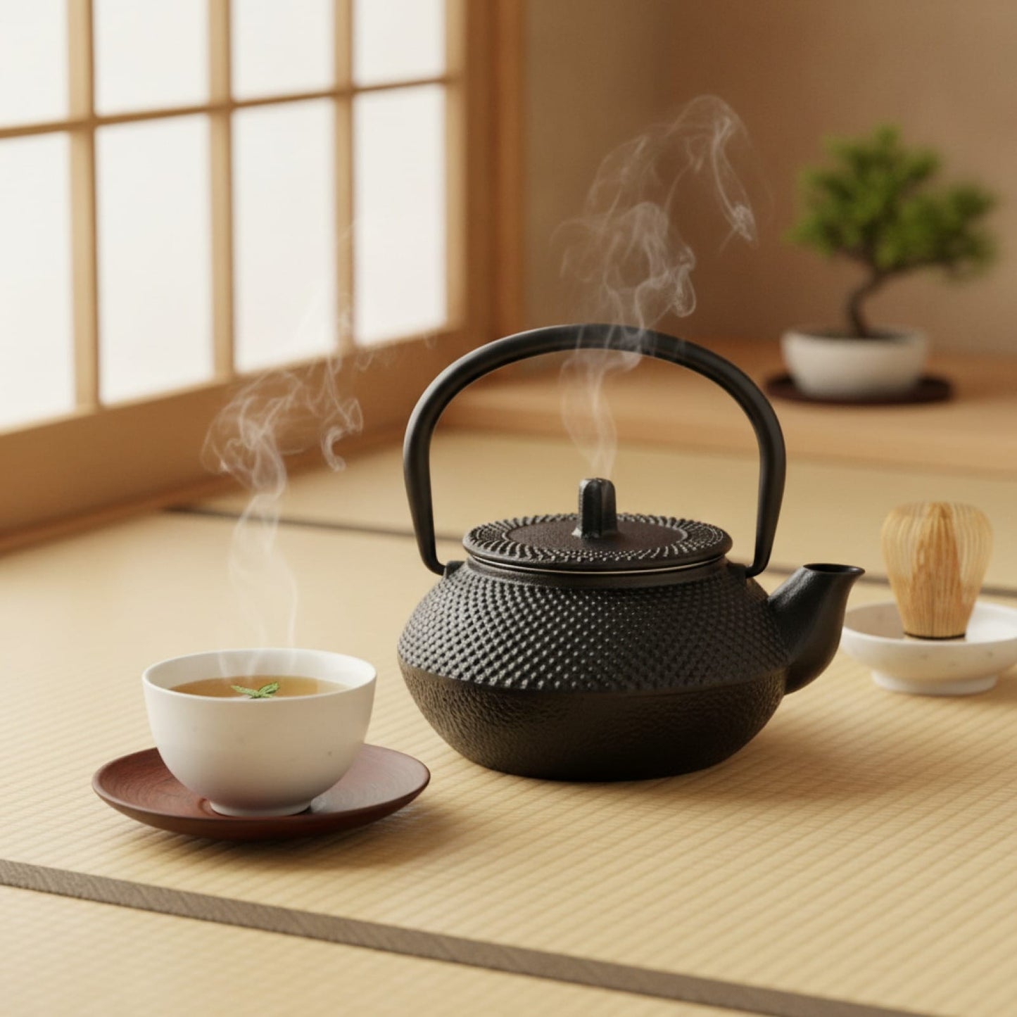 Théière Théière en fonte japonaise – Style zen | Kyoto