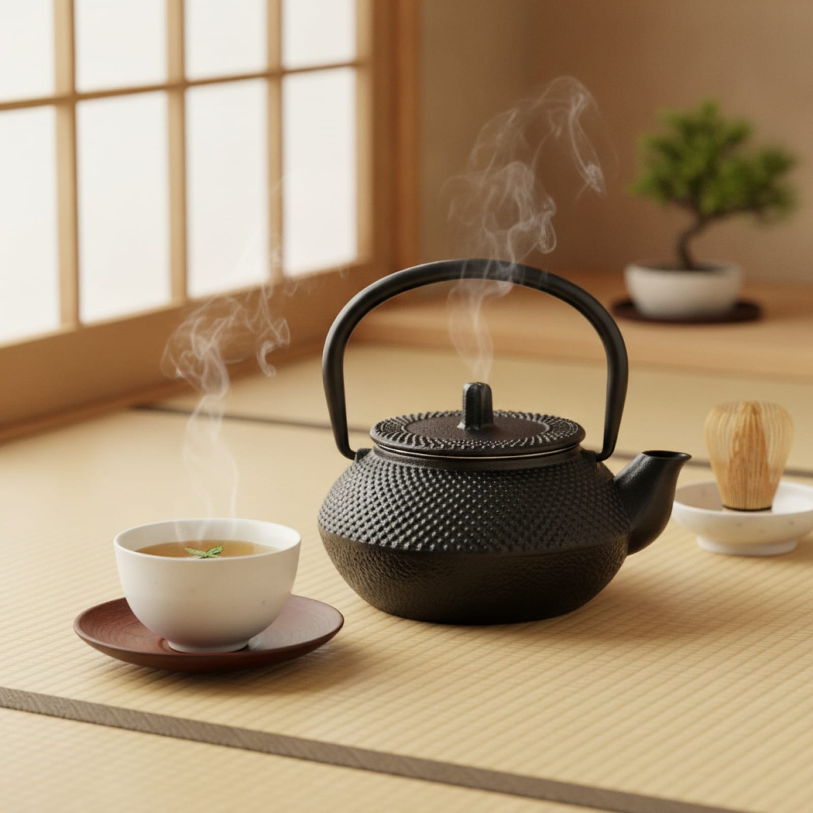 Théière Théière en fonte japonaise – Style zen | Kyoto