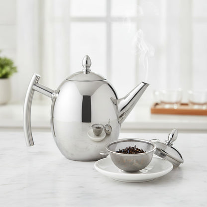 Théière Théière en inox avec filtre amovible