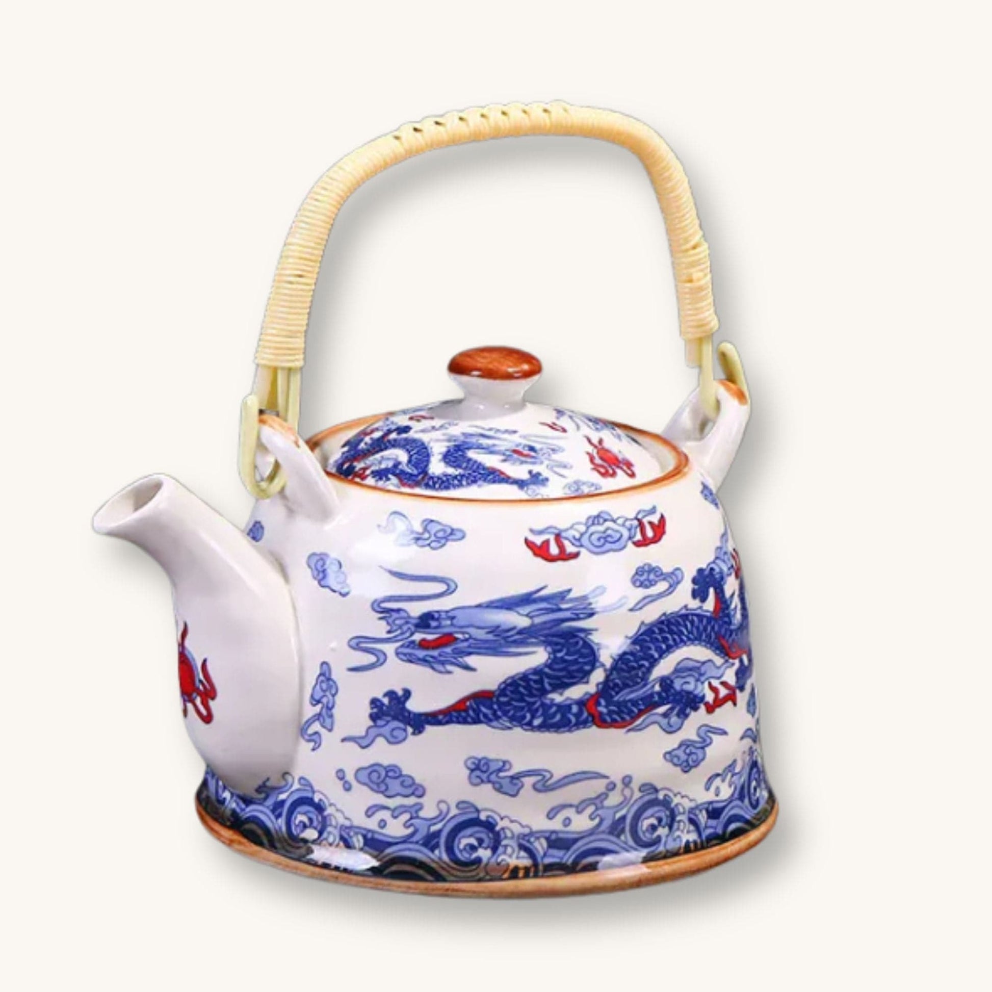Théière en porcelaine | Motif dragon 