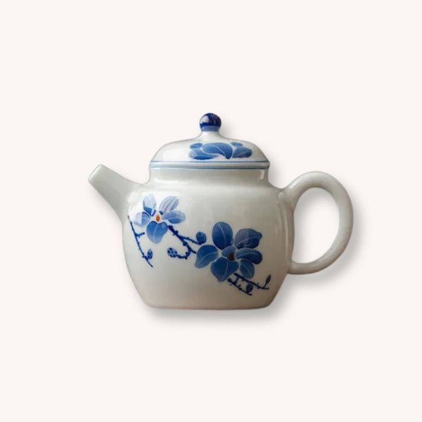 Théière en porcelaine | Motif Magnolia
