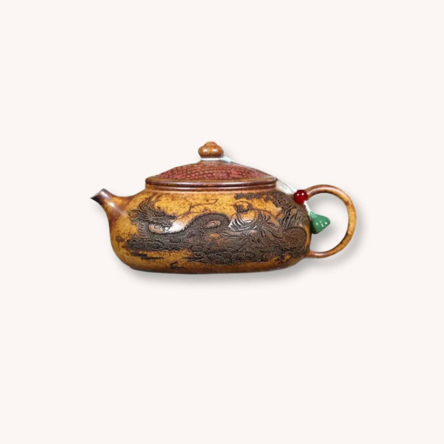 Théière en porcelaine – Style chinois traditionnel | Gardien Impérial Tea-Pot-World