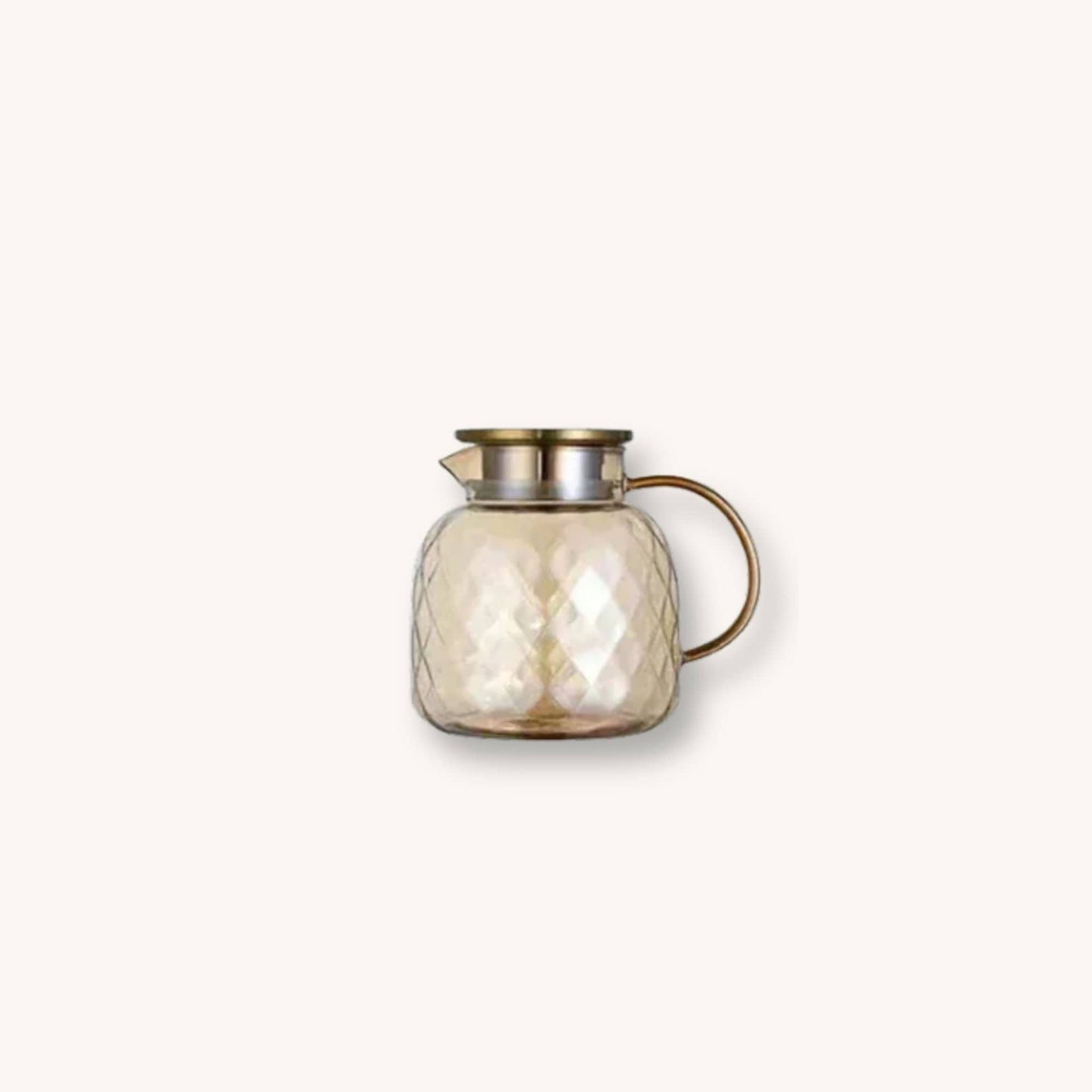 Théière en verre ambré avec filtre – Infusion douce | Ambre Sucré Tea-Pot-World