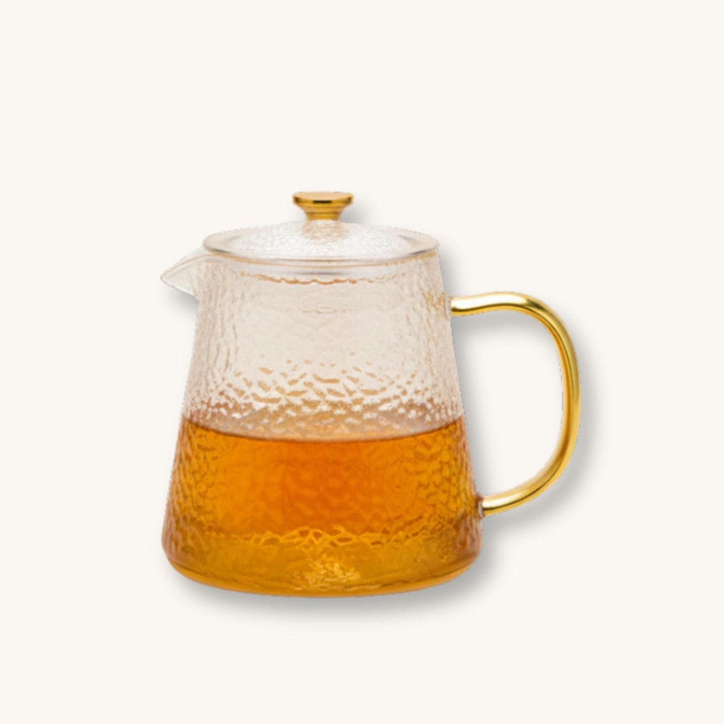 Théière en verre ambrée avec infuseur pour thé en vrac | tea-pot-world