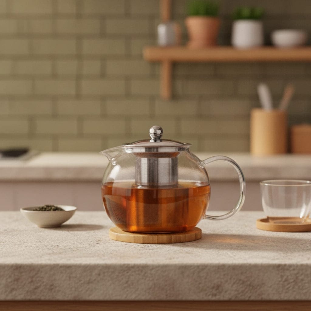 Théière Théière en Verre avec Infuseur Amovible