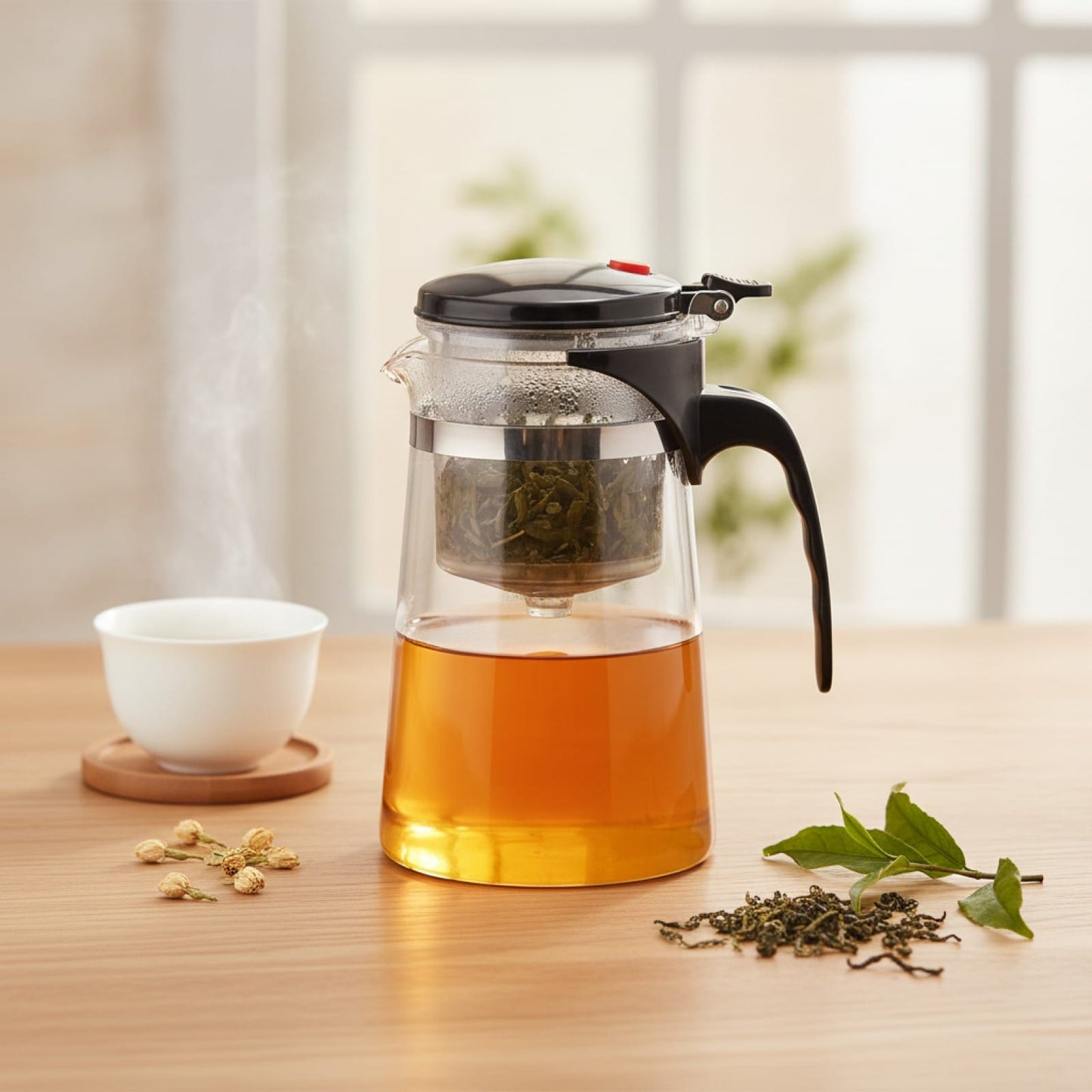 Théière Théière en verre avec infuseur intégré