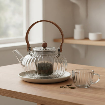 Théière Théière en Verre avec Infuseur Intégré - Idéale pour Thé en Vrac