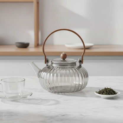Théière Théière en Verre avec Infuseur Intégré - Idéale pour Thé en Vrac