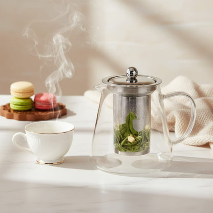 Théière Théière en verre borosilicate avec filtre inox