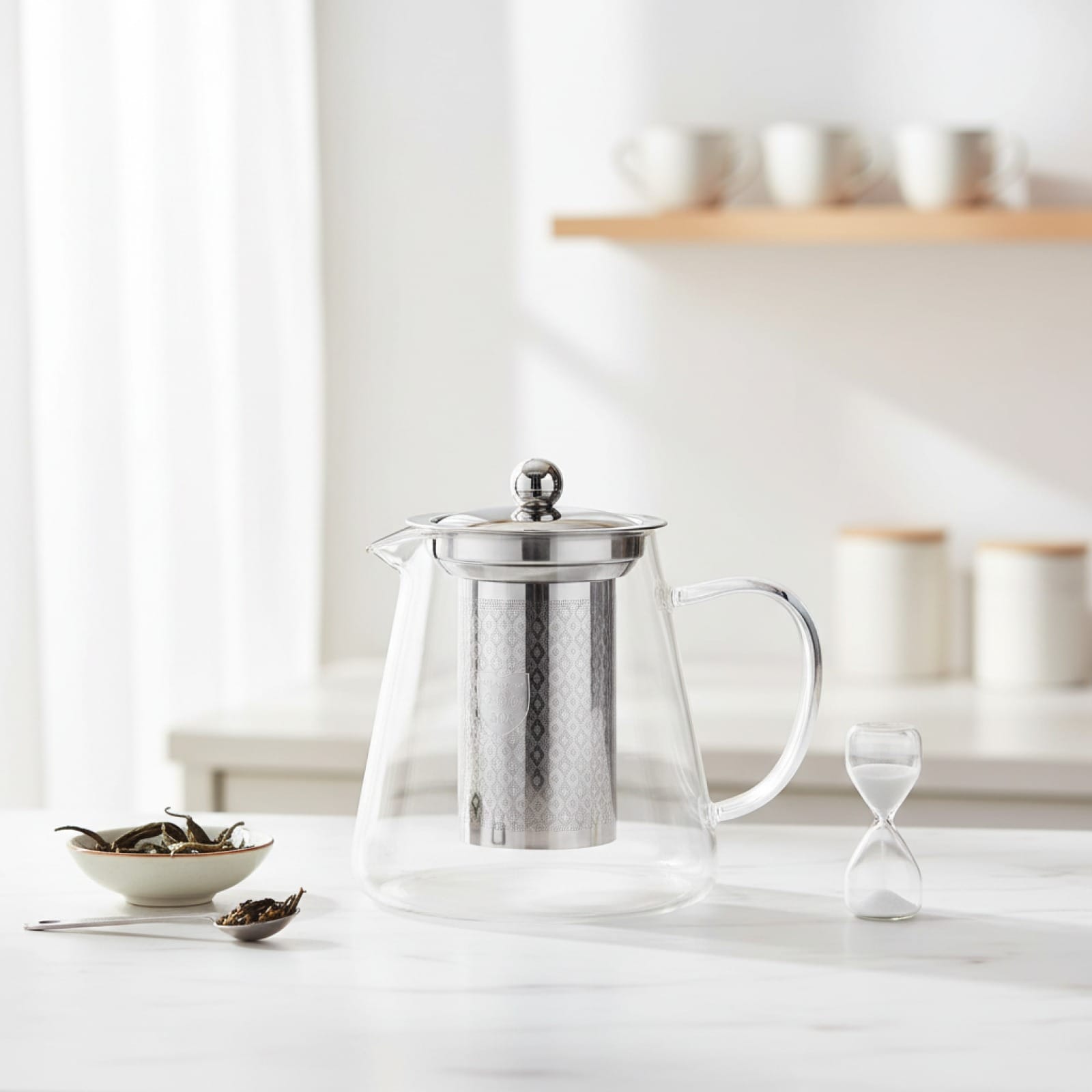 Théière Théière en verre borosilicate avec filtre inox