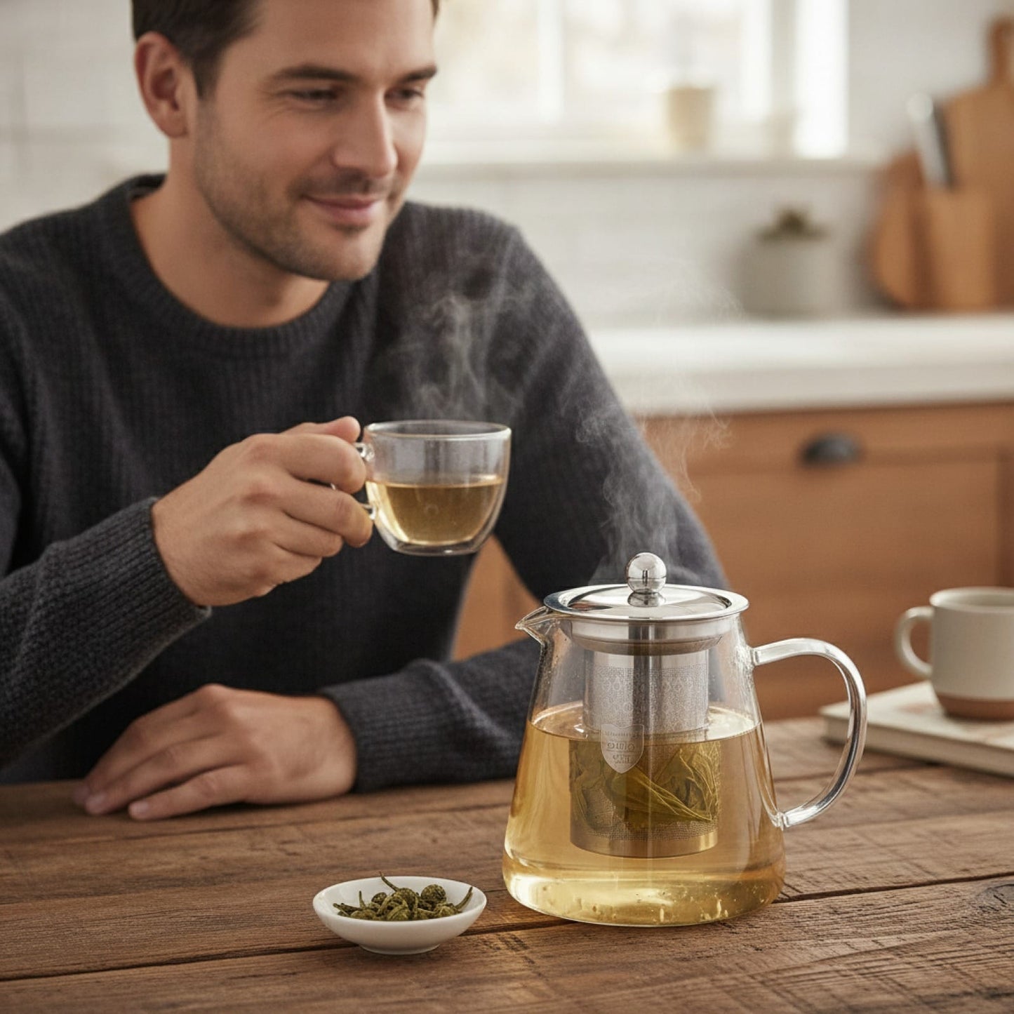 Théière Théière en Verre Borosilicate avec Filtre Inox - 550ML & 950ML