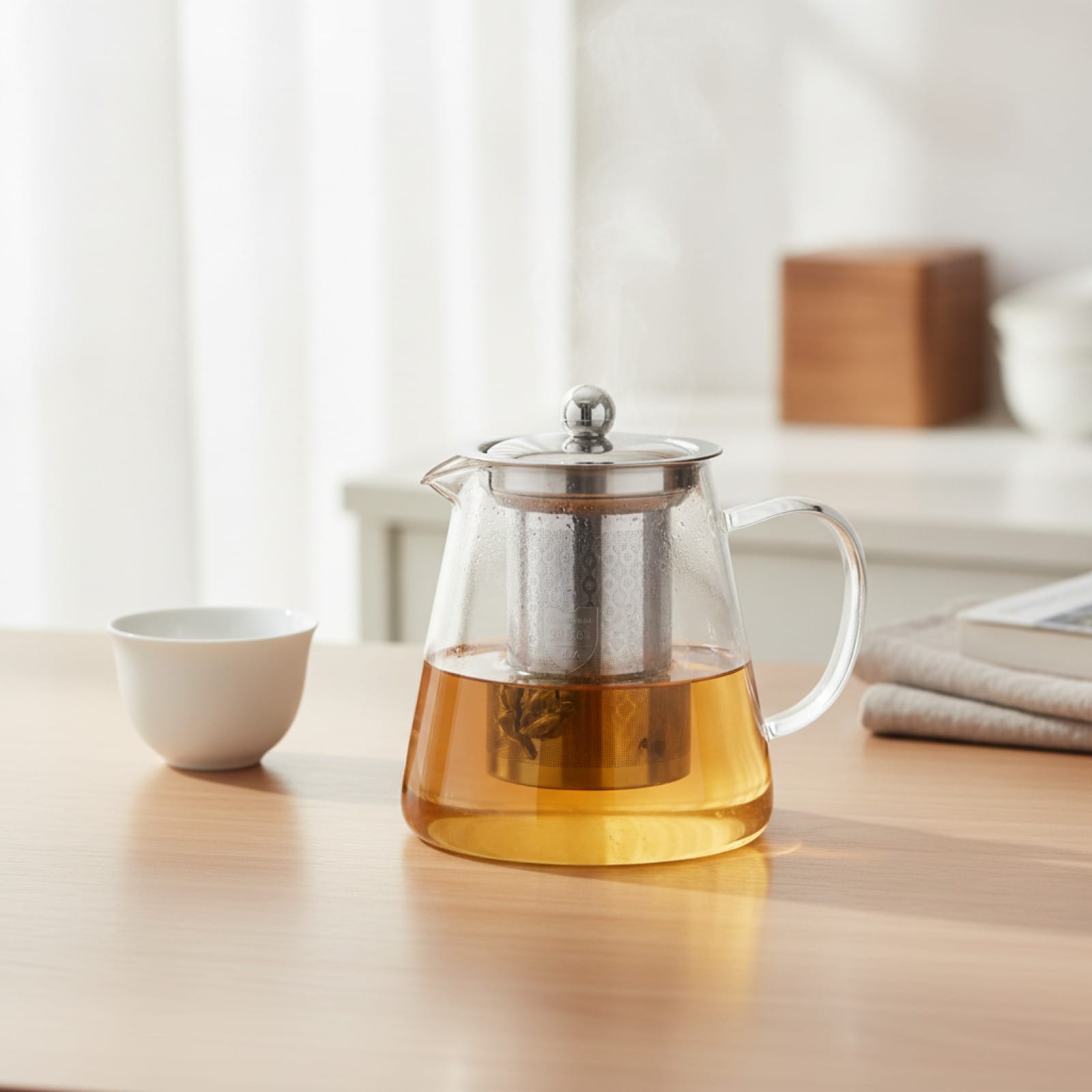 Théière Théière en Verre Borosilicate avec Filtre Inox - 550ML & 950ML