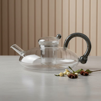 Théière Théière en Verre Borosilicate avec Infuseur - Design Moderne Élégant
