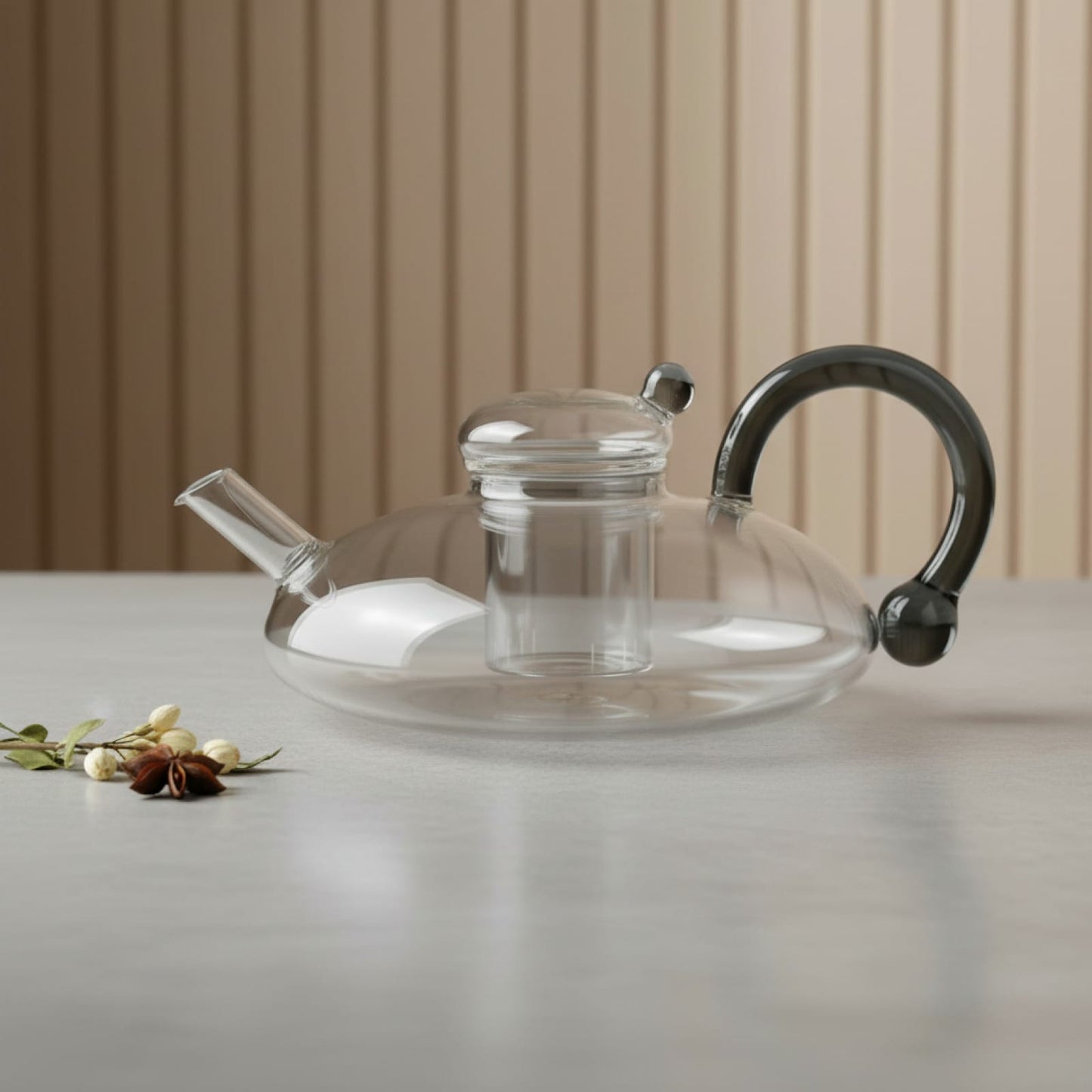 Théière Théière en Verre Borosilicate avec Infuseur - Design Moderne Élégant
