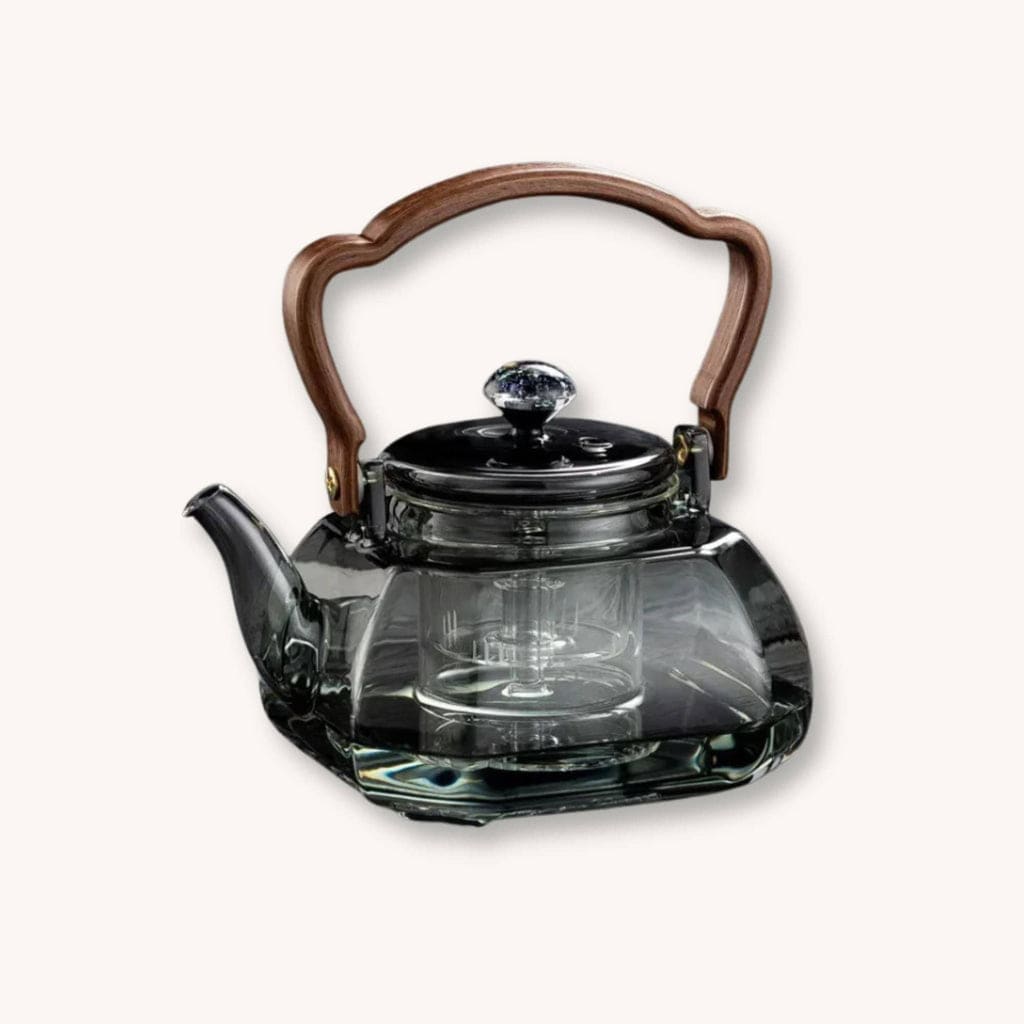 Théière Théière en Verre Borosilicate Résistante à la Chaleur - Design Élégant