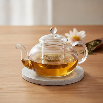 Théière Théière en Verre Élégante pour Thés Fleurissants - 600ml & 1000ml