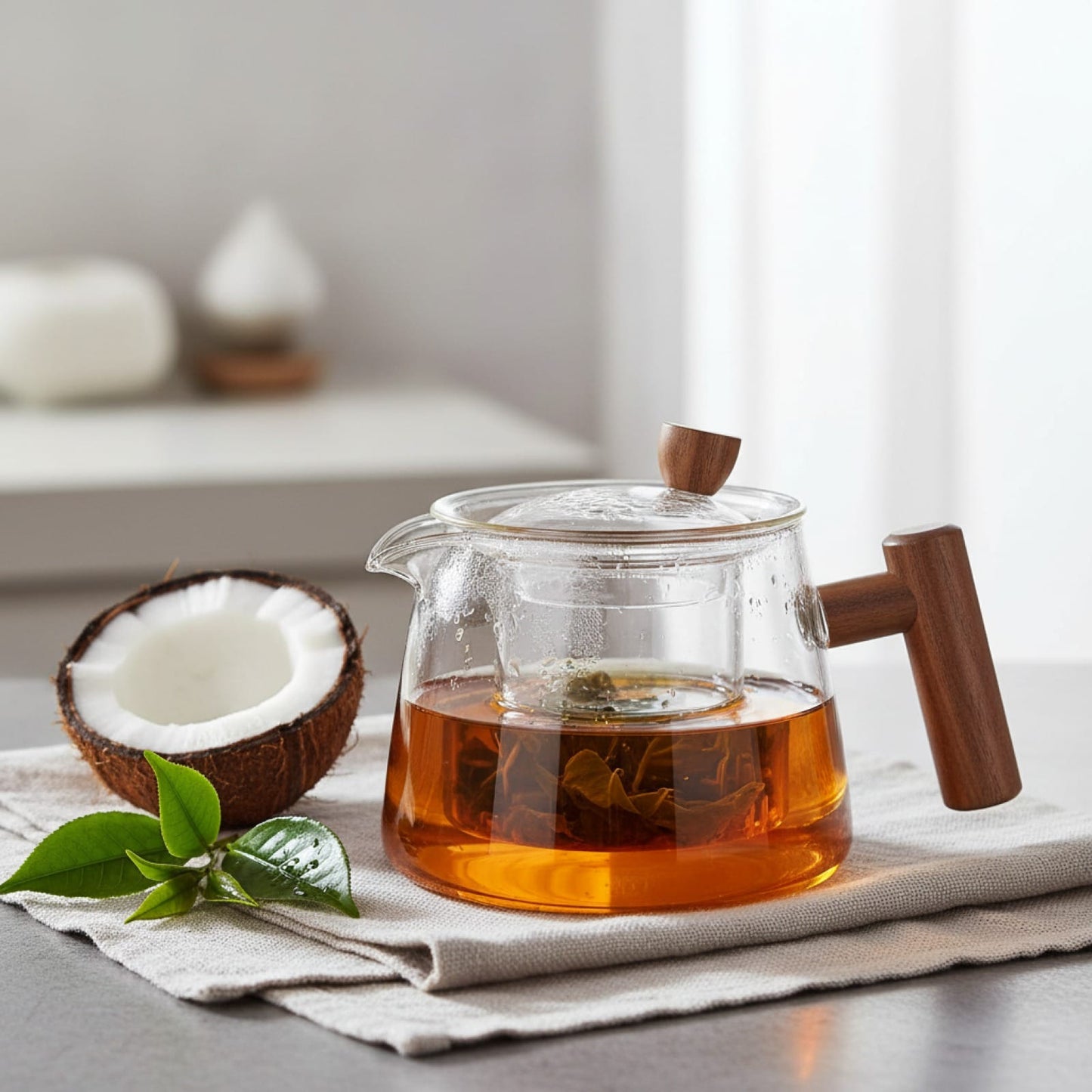 Théière Théière en Verre Style Japonais avec Infuseur – Design Zen & Élégant