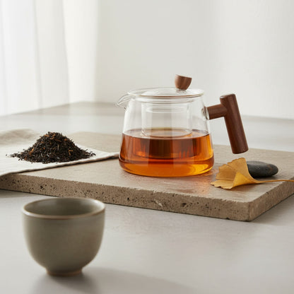 Théière Théière en Verre Style Japonais avec Infuseur – Design Zen & Élégant