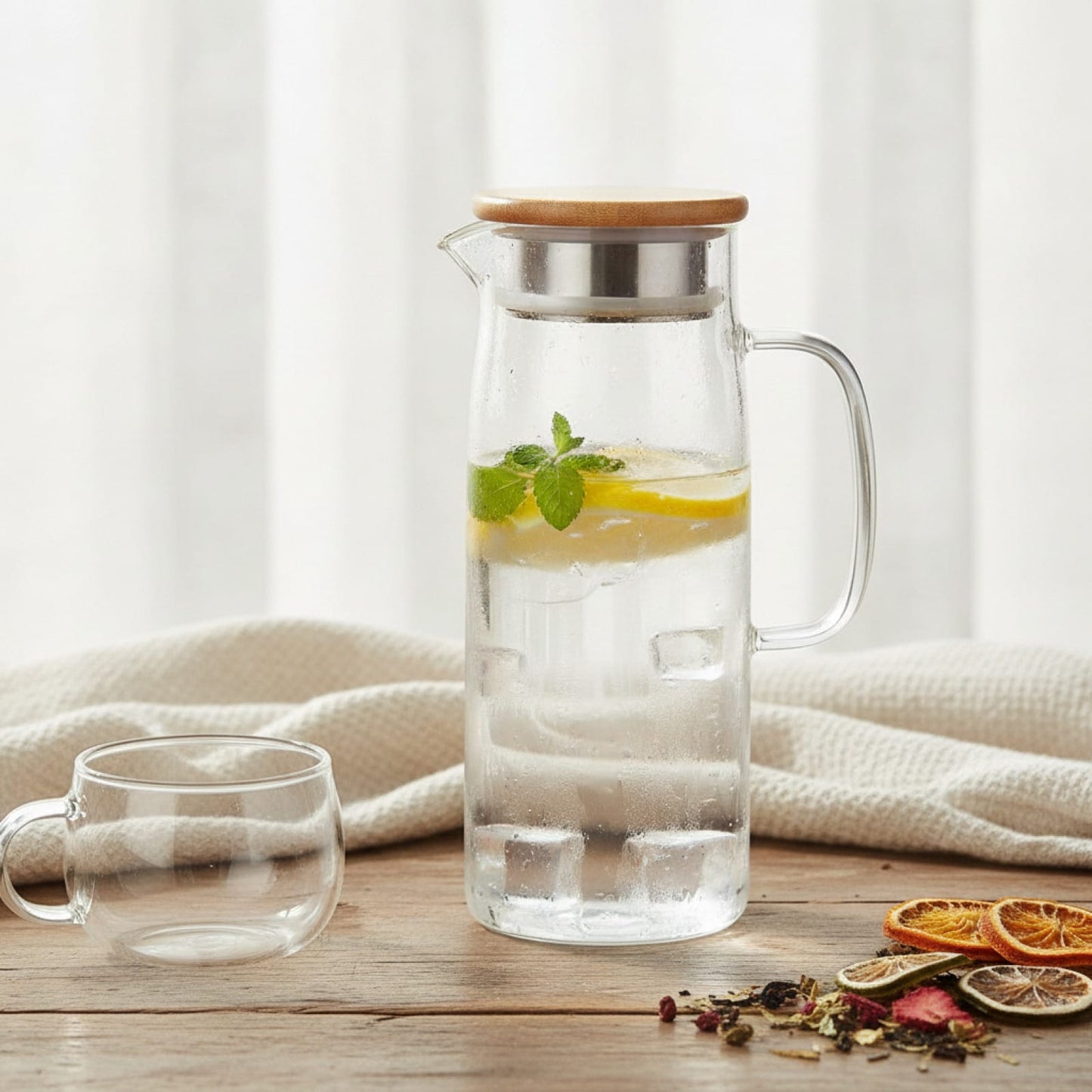 Théière Théière en Verre Transparent - Grande Capacité 1L
