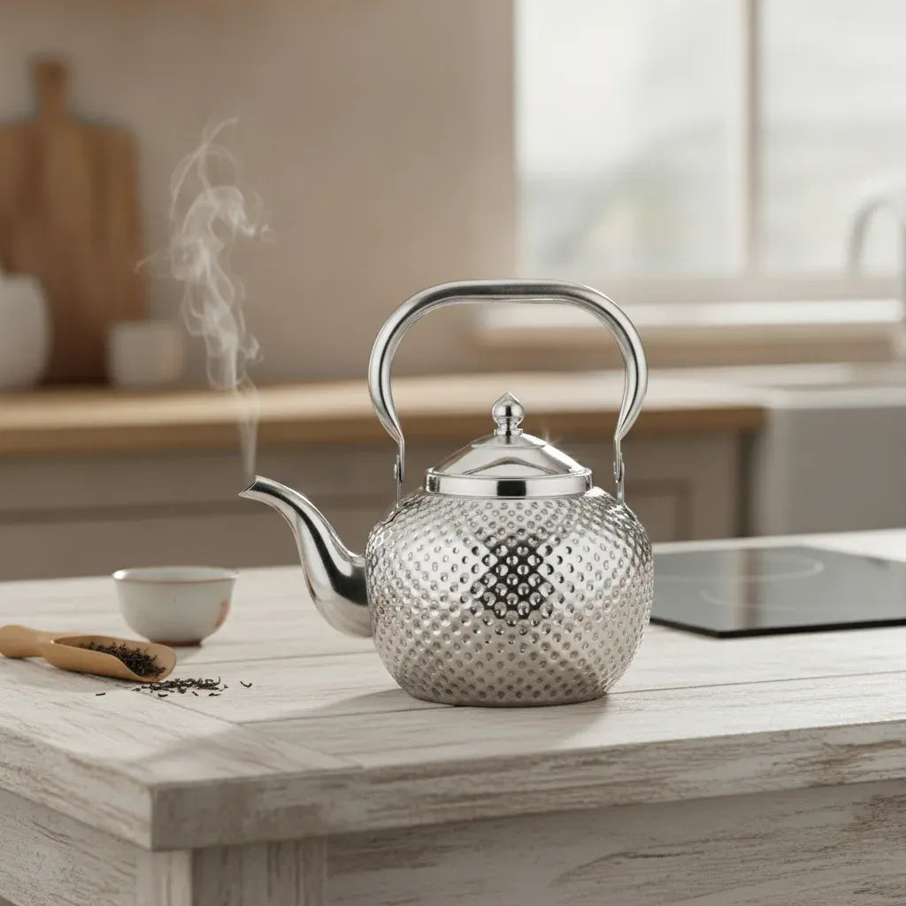 Théière Théière Inox Martelé Design Induction 1.2L
