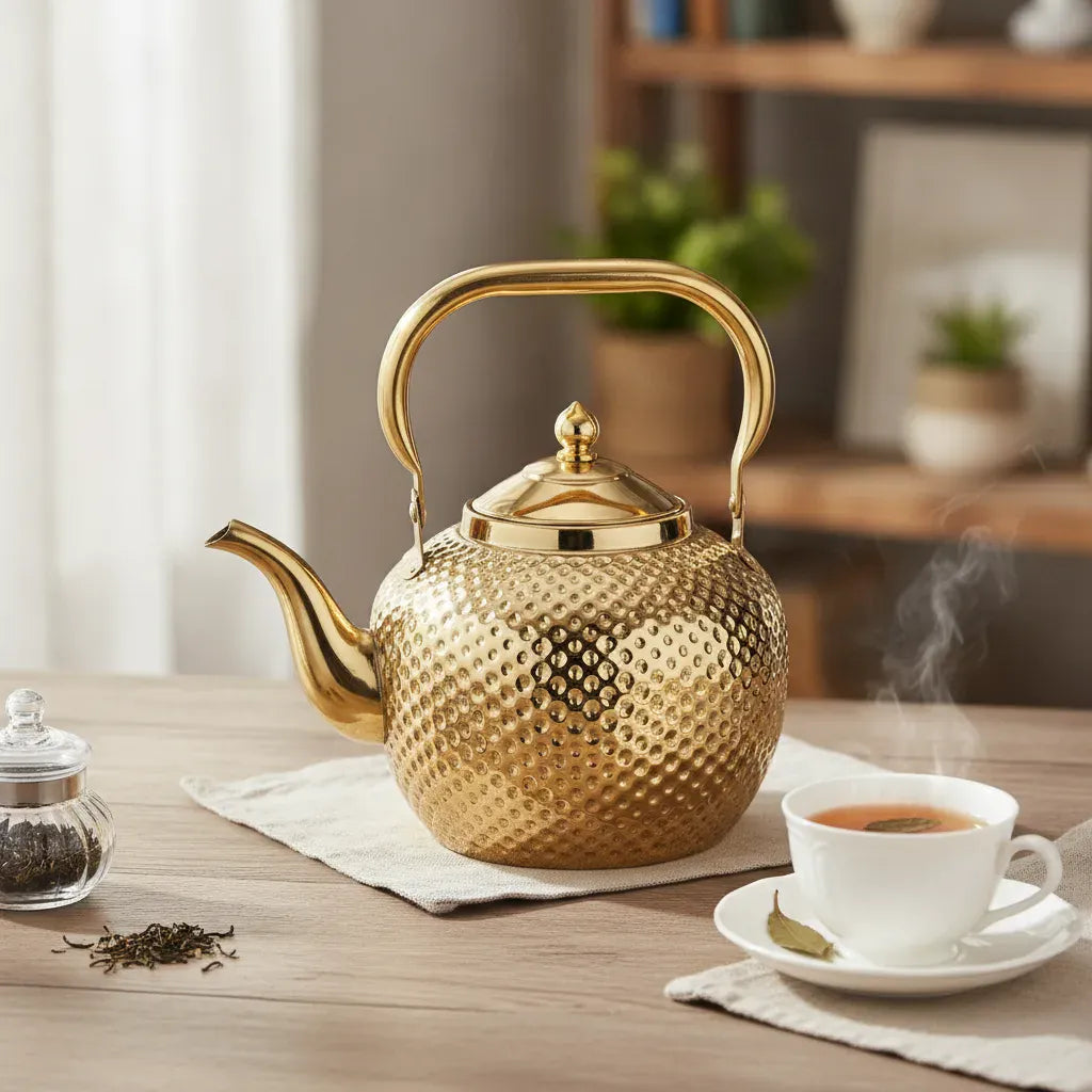 Théière Théière Inox Martelé Design Induction 1.2L