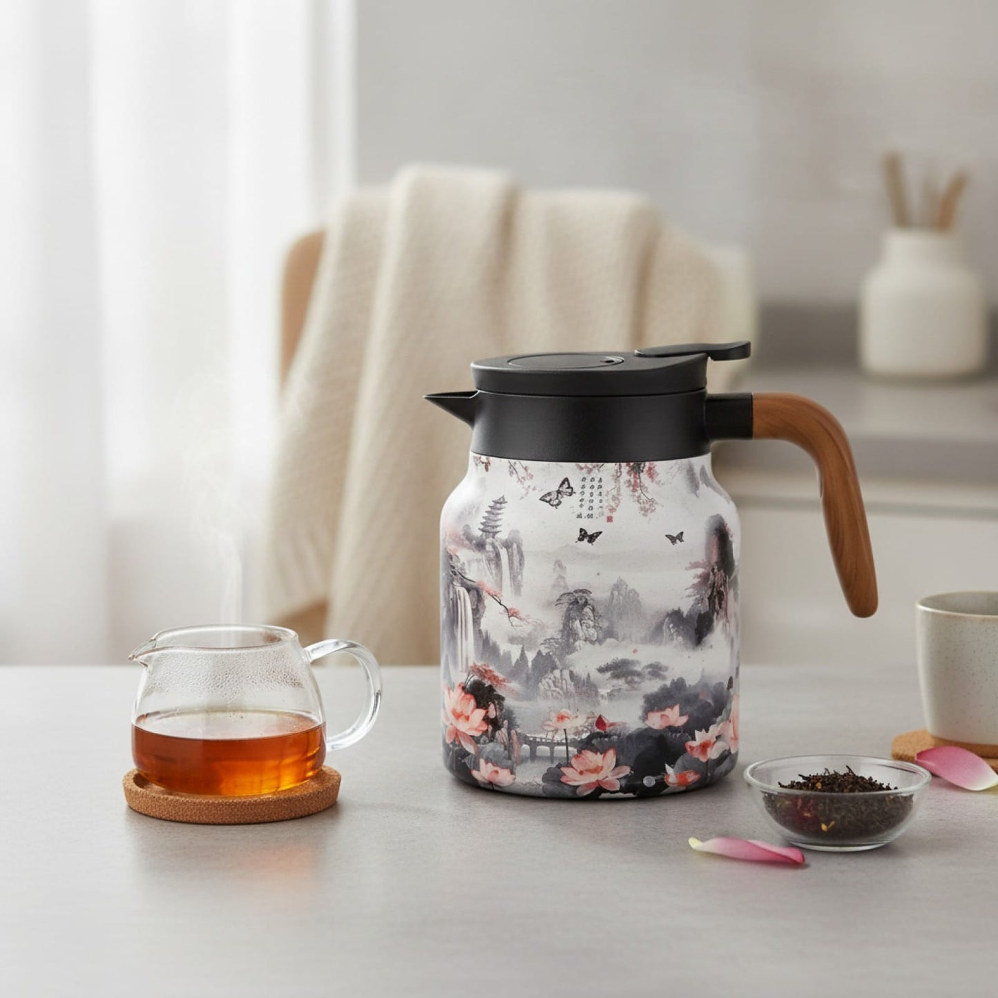 Théière Théière isotherme avec filtre Design floral