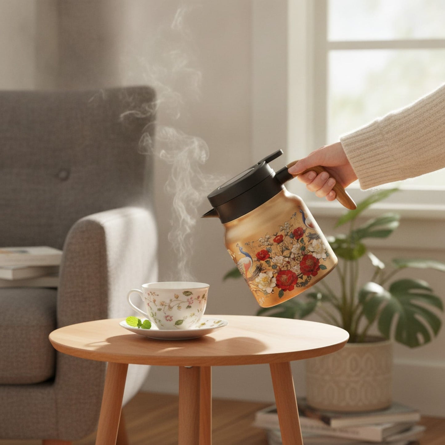Théière Théière isotherme avec filtre floral 