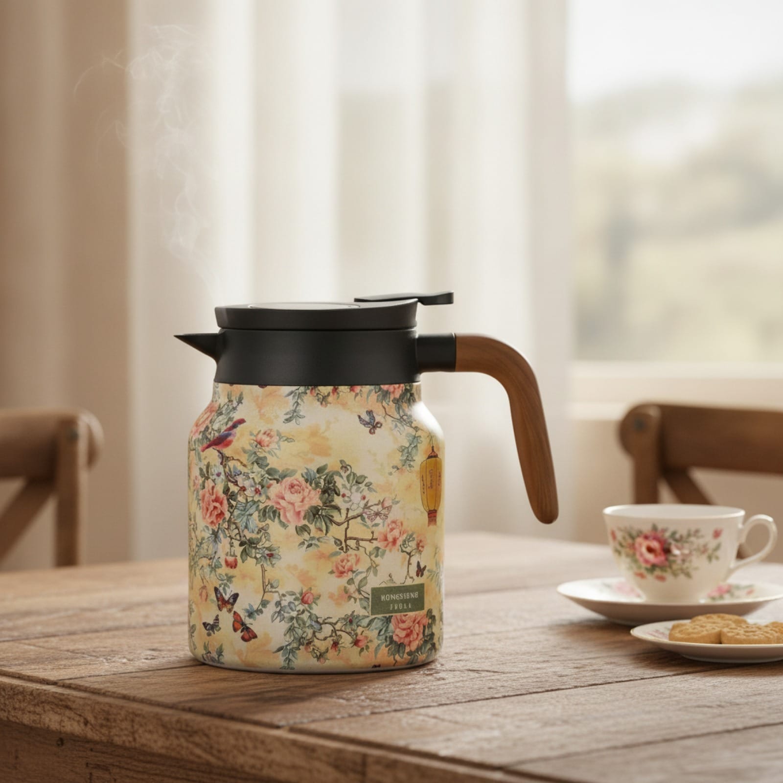 Théière Théière isotherme motif floral vintage 