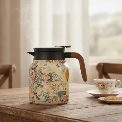Théière Théière isotherme motif floral vintage 