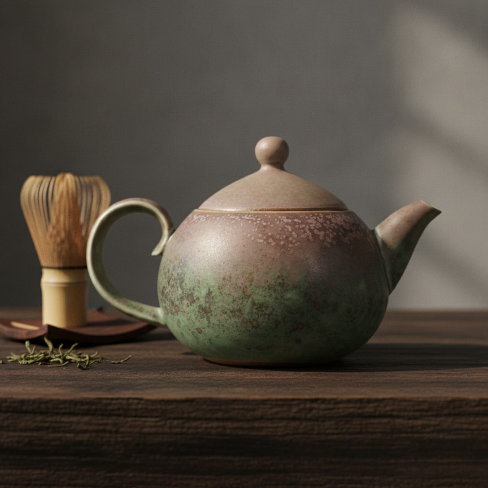 Théière Théière Japonaise Artisanale en Terre Ancienne