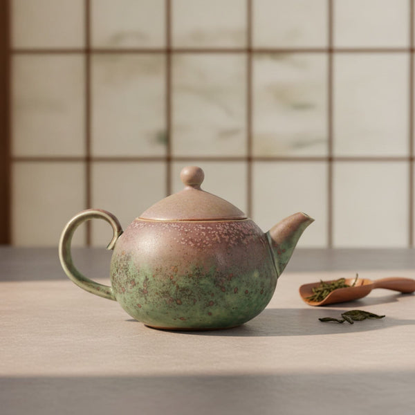 Théière Théière Japonaise Artisanale en Terre Ancienne