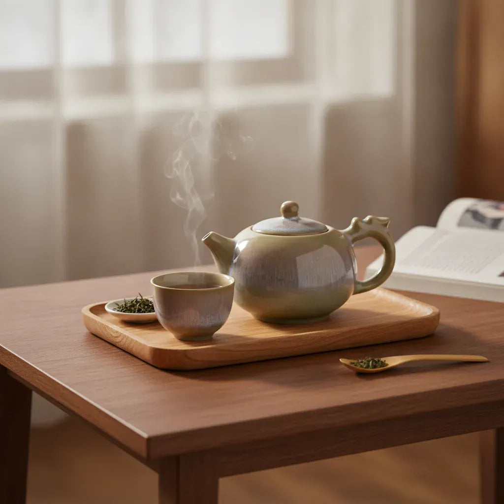Théière Théière Japonaise Céramique Émail Flammé : Sublimez vos Thés avec Élégance